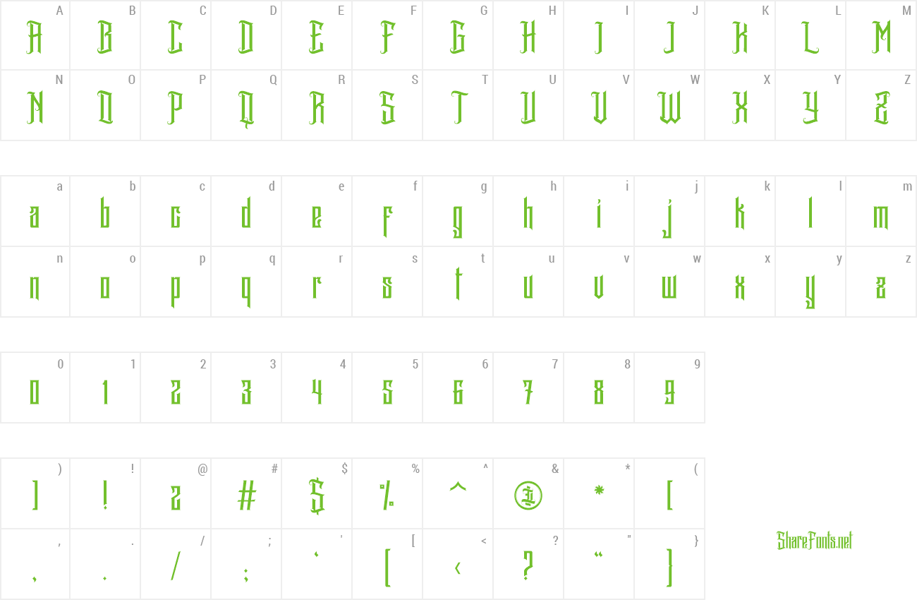 Font Avartequero preview